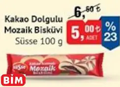 SÜSSE KAKAO DOLGULU MOZAİK BİSKÜVİ SÜSSE KAKAO DOLGULU MOZAİK BİSKÜVİ